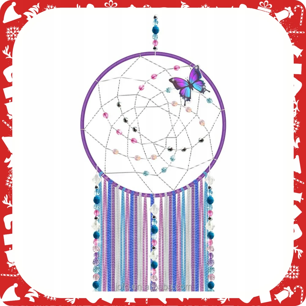 Stnux MACRAME DREAMCATCHER BUTTERFLY KŪRYBINIS RINKINYS DIY DREAMCATCHER DOVANA