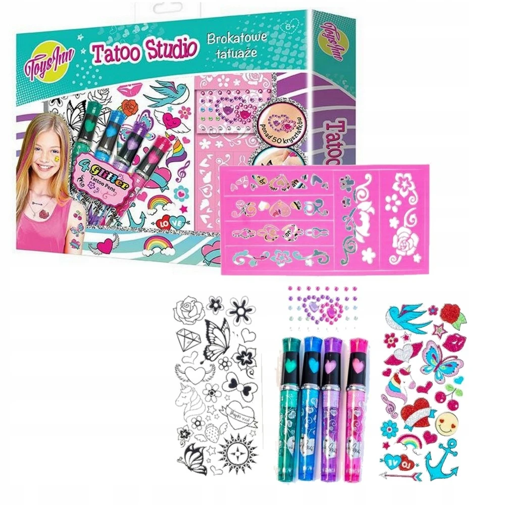 Stnux Tatuiruočių žymeklių rinkinys GLITTER TATTOOS