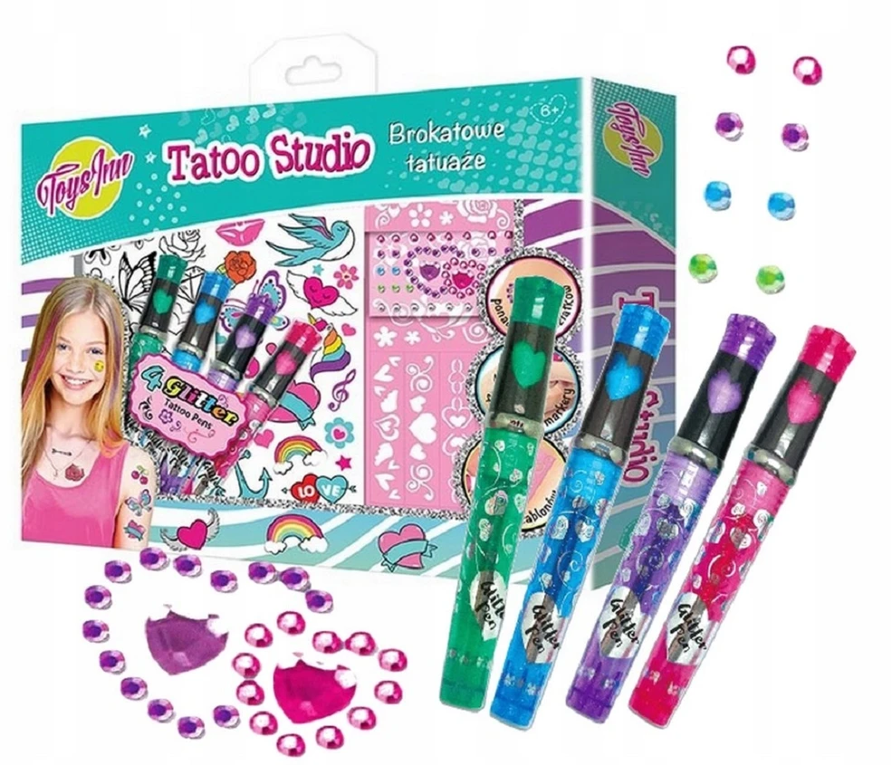 Stnux Tatuiruočių žymeklių rinkinys GLITTER TATTOOS
