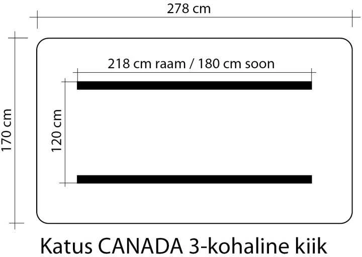 Home4You Stogelis supynėms CANADA 170x278cm