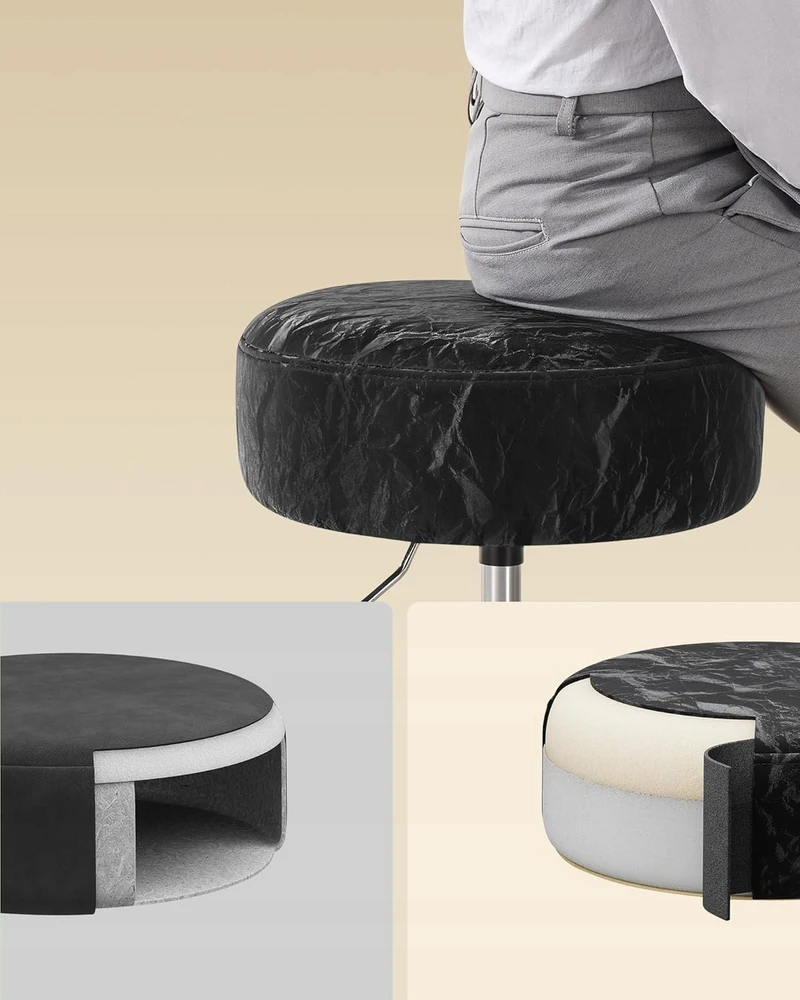 STOOL CHAIR MAKEUP taburetė MIGAMOJOJE MODERNINĖ JUODA