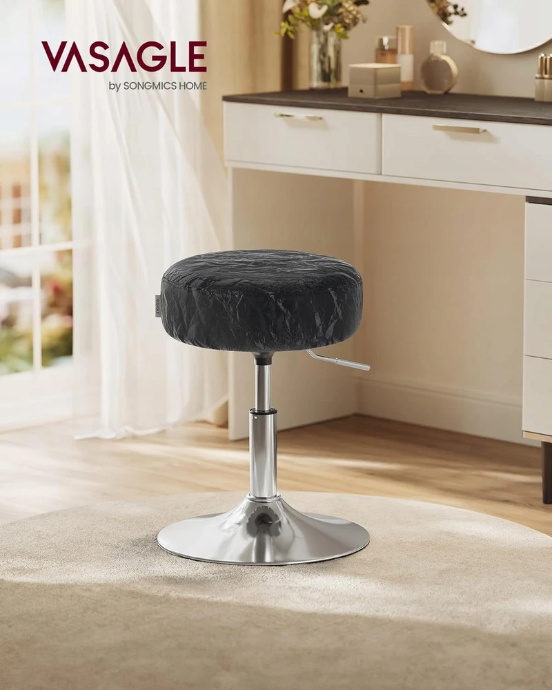 STOOL CHAIR MAKEUP taburetė MIGAMOJOJE MODERNINĖ JUODA