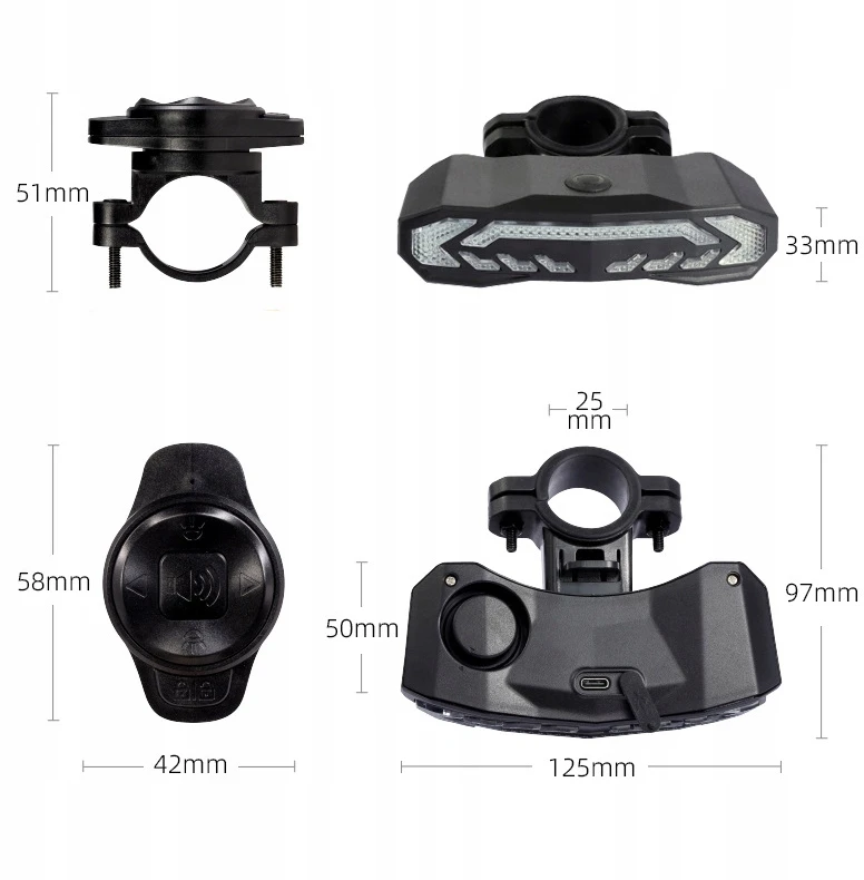 Stop Smart Bicycle Light – stabdymas + posūkio signalas, galinis