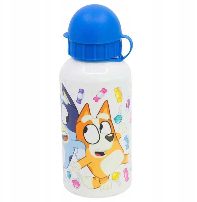 Stor Aluminiowy bidonas su Bluey ir Bingo motyvais, 400ml