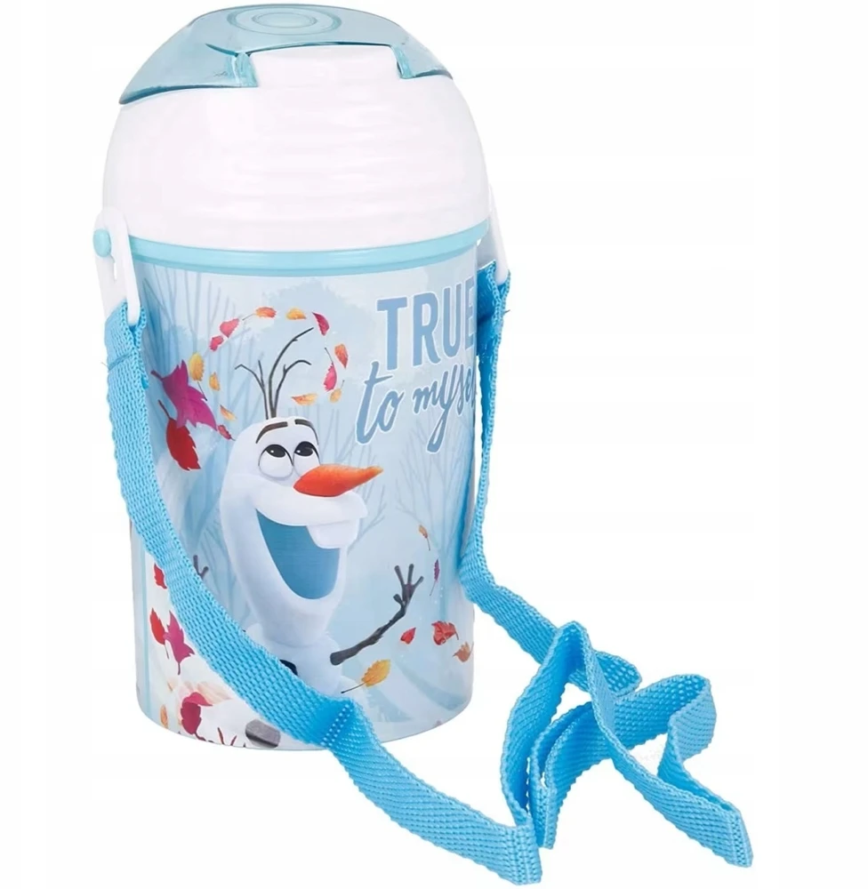 Stor Bidonas su šiaudeliu "frozen" 450ml, su dirželiu