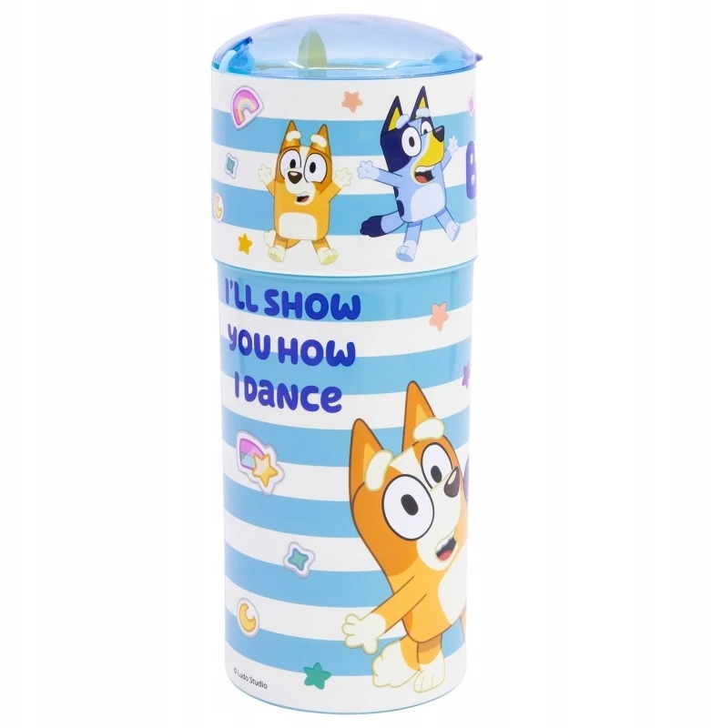 Stor Bluey ir Bingo gertuvė su šiaudeliu ir dozatoriumi, be Bpa