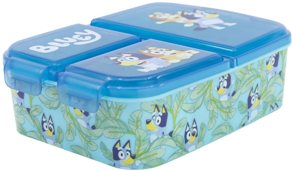 Stor BLUEY trijų skyrių priešpiečių dėžutė su skyreliais