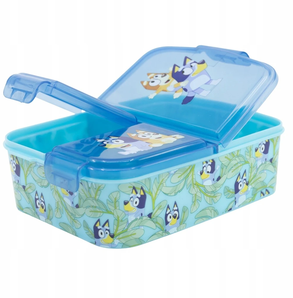 Stor BLUEY trijų skyrių priešpiečių dėžutė su skyreliais