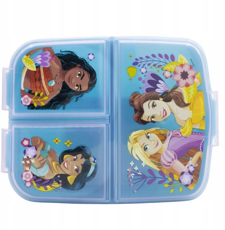 Stor Dėžutė maistui su 3 skyreliais Disney Princesės