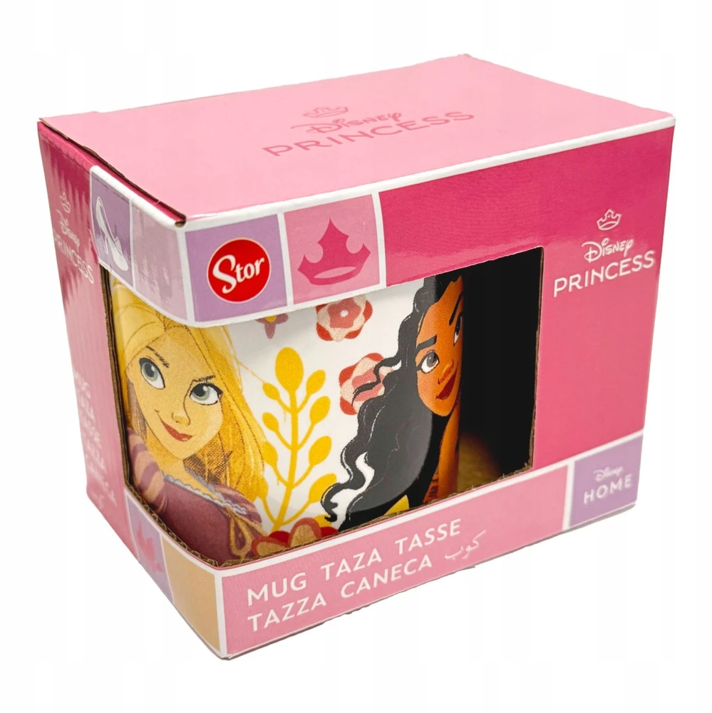 Stor „Disney Princess Heart Pattern“ porcelianinis puodelis, 235 ml (8 uncijos), dovanų dėžutėje
