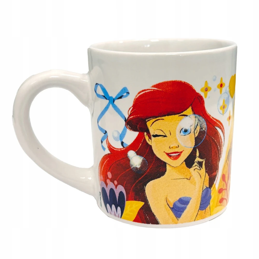 Stor „Disney Princess Heart Pattern“ porcelianinis puodelis, 235 ml (8 uncijos), dovanų dėžutėje