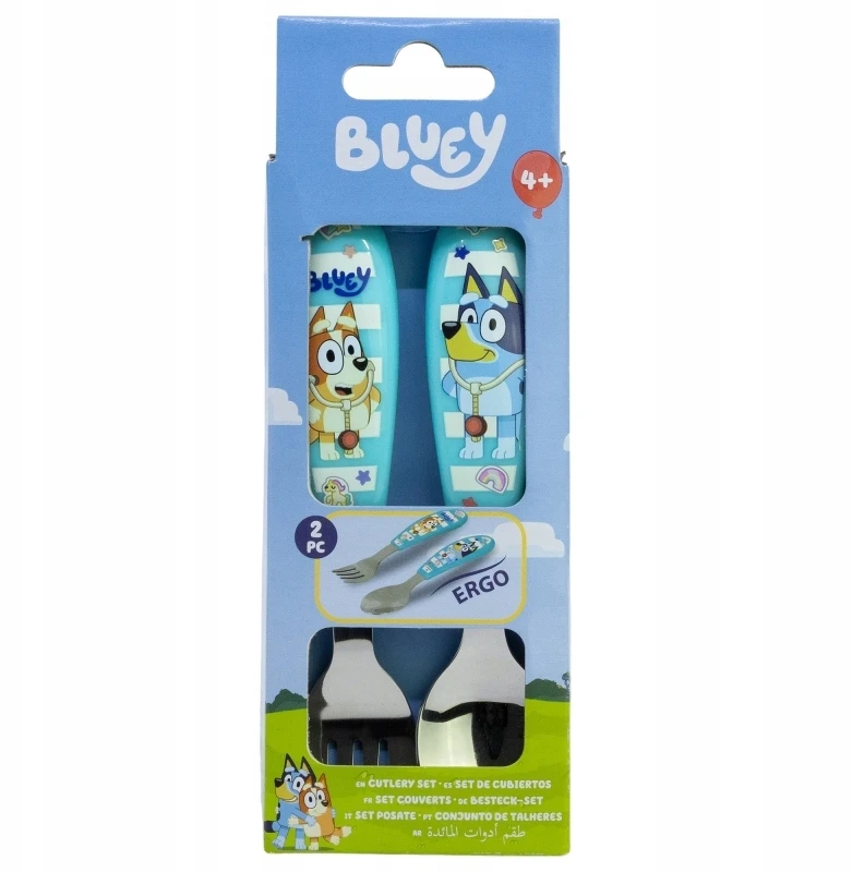 Stor DOG BLUEY stalo įrankių rinkinys, stalo įrankiai, šakutė, nerūdijantis plienas, šaukštas