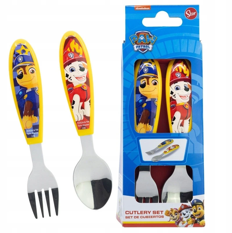Stor Ergo Paw Patrol Rescue Pups metalinių stalo įrankių rinkinys - 2 vnt