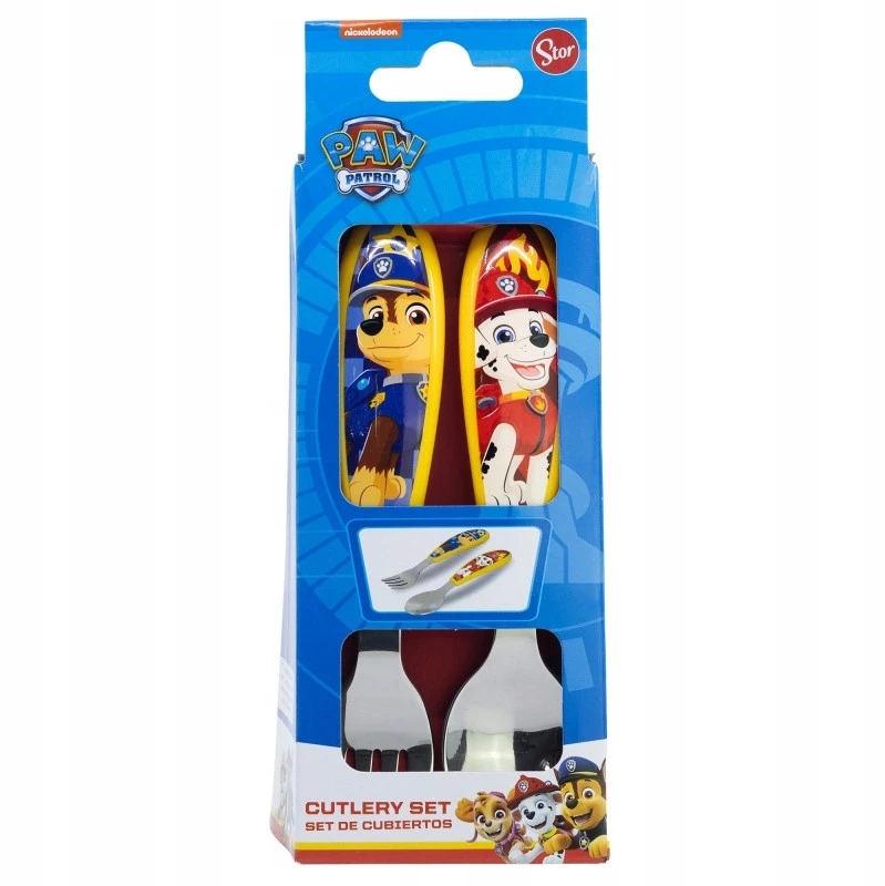 Stor Ergo Paw Patrol Rescue Pups metalinių stalo įrankių rinkinys - 2 vnt