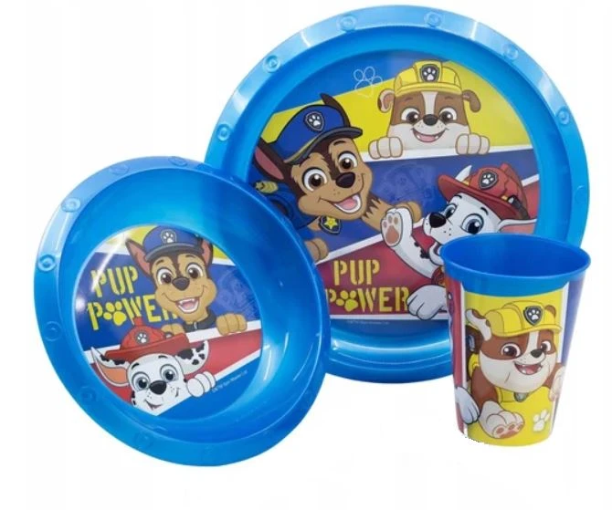 Stor Paw Patrol plastikinių indų rinkinys, 5 dalių