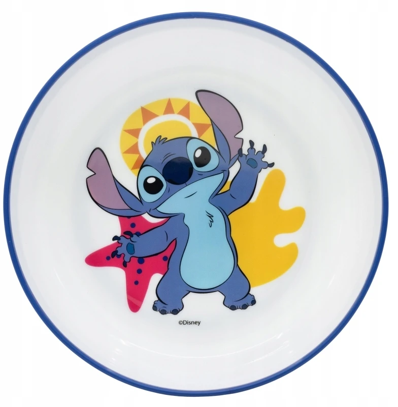 Stor LILO I STITCH PREMIUM pusryčių ir vakarienės mikrobangų krosnelės indų rinkinys 3in1