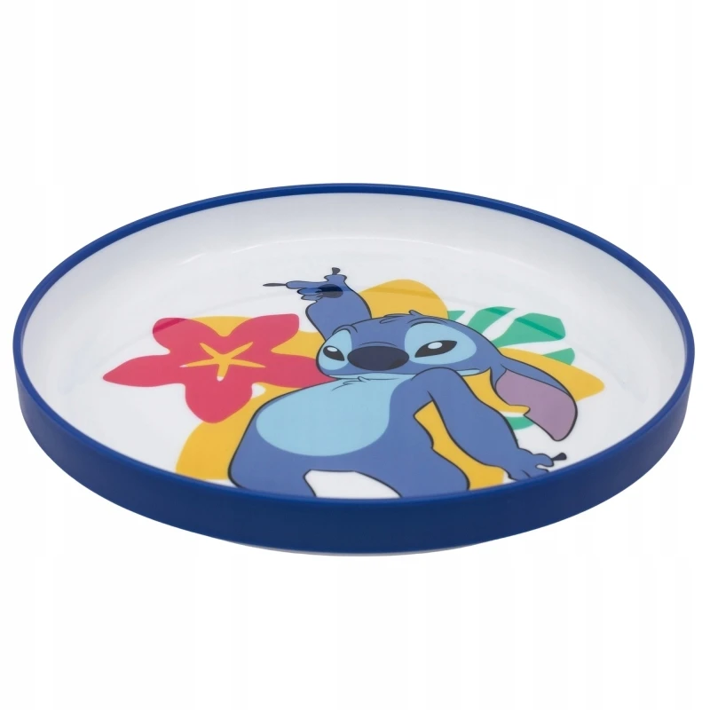 Stor LILO I STITCH PREMIUM pusryčių ir vakarienės mikrobangų krosnelės indų rinkinys 3in1