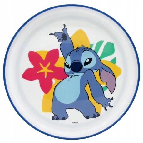 Stor LILO I STITCH PREMIUM pusryčių ir vakarienės mikrobangų krosnelės indų rinkinys 3in1