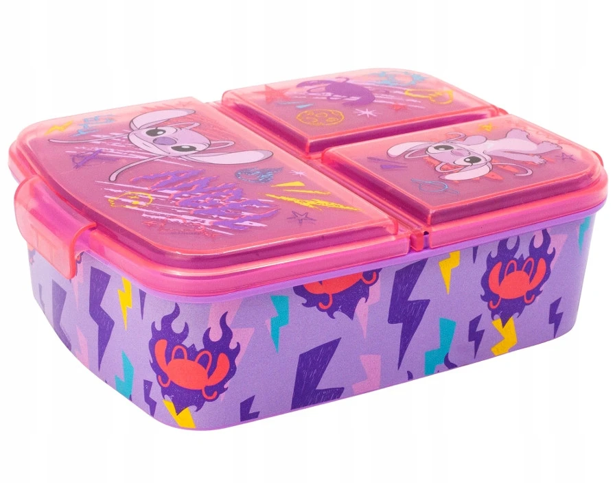 Stor Lunchbox Stitch Lunchbox 3 skyriai Disney