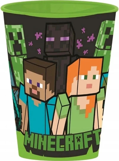 Stor Minecraft puodelis Plastikinis puodelis 260 ml vaikams, atliekant įvairias užduotis