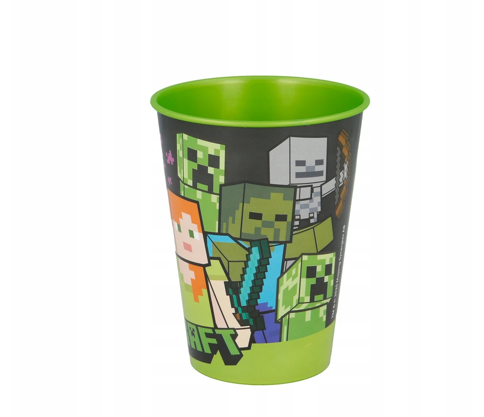 Stor Minecraft puodelis Plastikinis puodelis 260 ml vaikams, atliekant įvairias užduotis