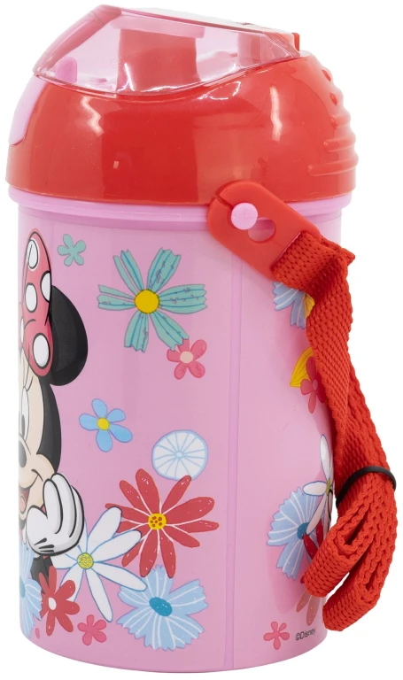 Stor Minnie Pelėda Gėrimo Buteliukas su Šiaudeliu 450ml