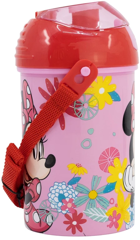 Stor Minnie Pelėda Gėrimo Buteliukas su Šiaudeliu 450ml