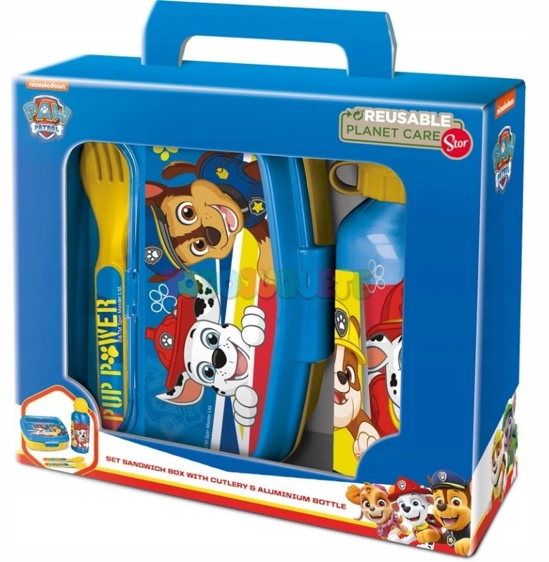 Stor Paw Patrol pietų rinkinys su buteliuku ir įrankiais