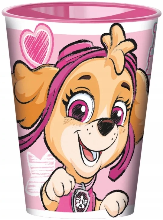 Stor Paw Patrol plastikinis puodelis 260 ml rožinis SKYE BIRTHDAY BALL 1 vnt