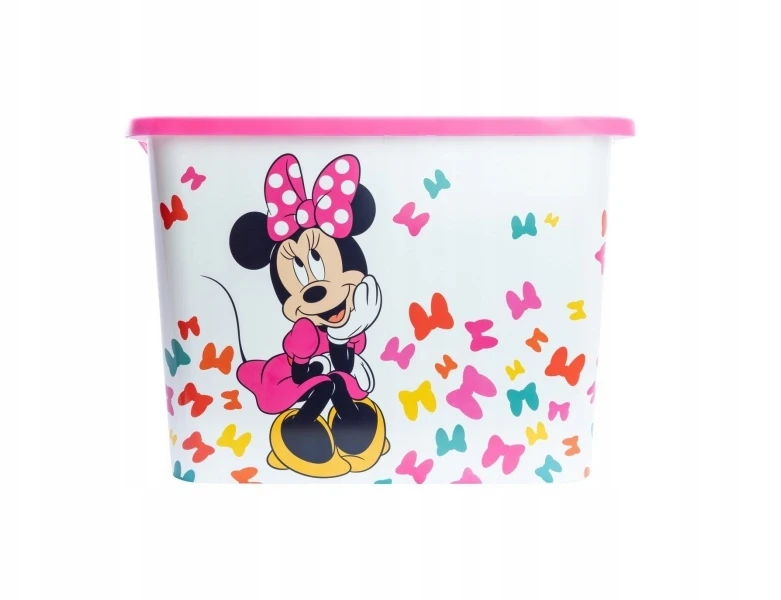 Stor Plastová úložná krabice Minnie Mouse - víko na zacvaknutí, 23 l, 03316