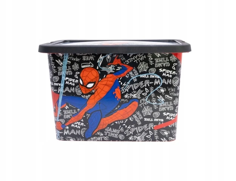 Stor Plastová úložná krabička Spiderman - víko na zacvaknutí, 7 l, 03394