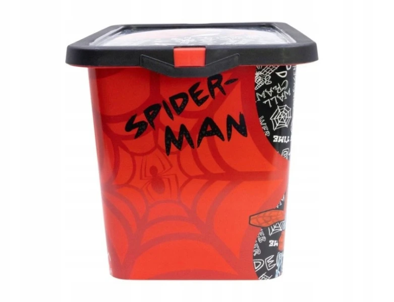 Stor Plastová úložná krabička Spiderman - víko na zacvaknutí, 7 l, 03394