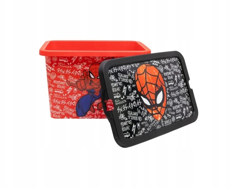 Stor Plastová úložná krabička Spiderman - víko na zacvaknutí, 7 l, 03394