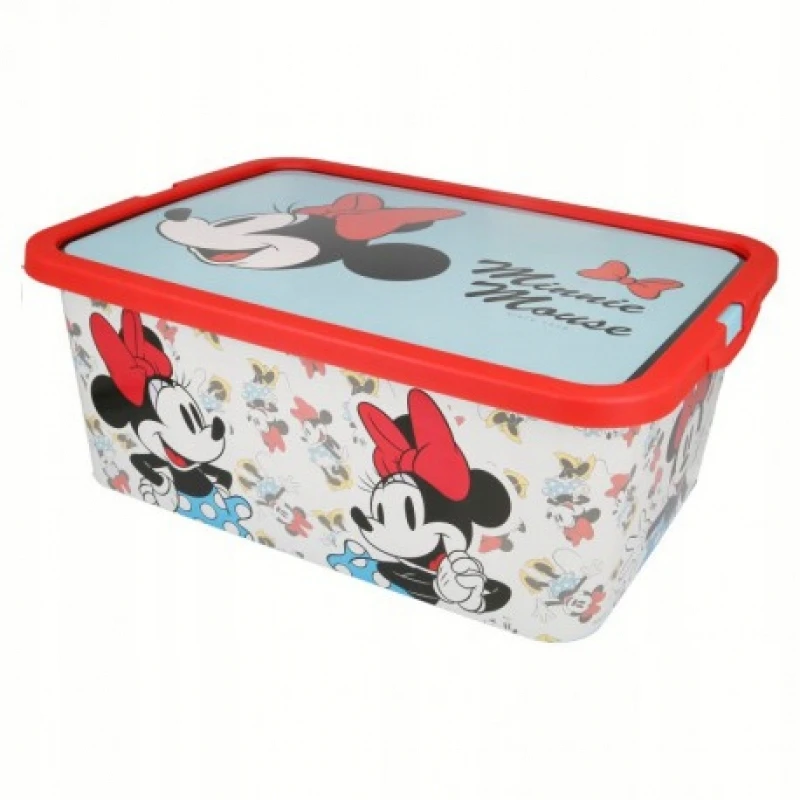 Stor Pojemnik na zabawki Pudełko skrzynia plastikowy uždaromas Myszka Minnie 13 L