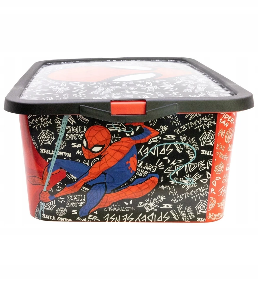 Stor Pudełko na zabawki su dangteliu SPIDERMAN 13L 15,5x30x40 cm Pojemnik Spider