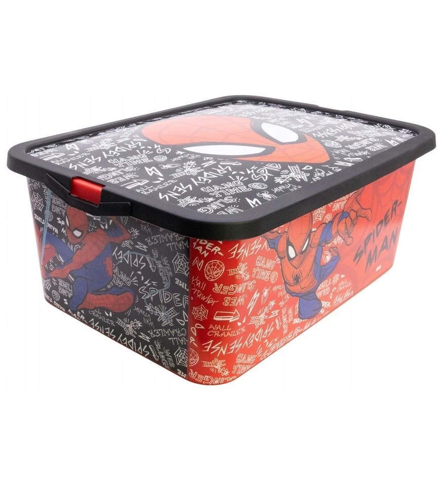 Stor Pudełko na zabawki su dangteliu SPIDERMAN 13L 15,5x30x40 cm Pojemnik Spider