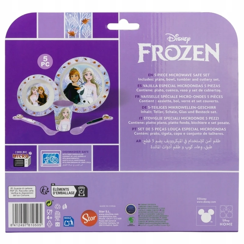 Stor Rinkinys naczyń FROZEN Kraina Lodu obiadowy FROZEN kubek talerz miska sztućce