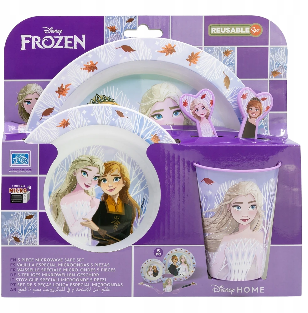 Stor Rinkinys naczyń FROZEN Kraina Lodu obiadowy FROZEN kubek talerz miska sztućce