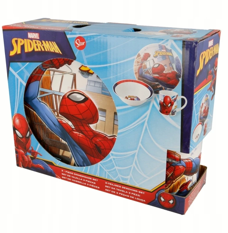 Stor SPIDERMAN MARVEL keramikinis pusryčių ir vakarienės rinkinys 3in1 II GATE