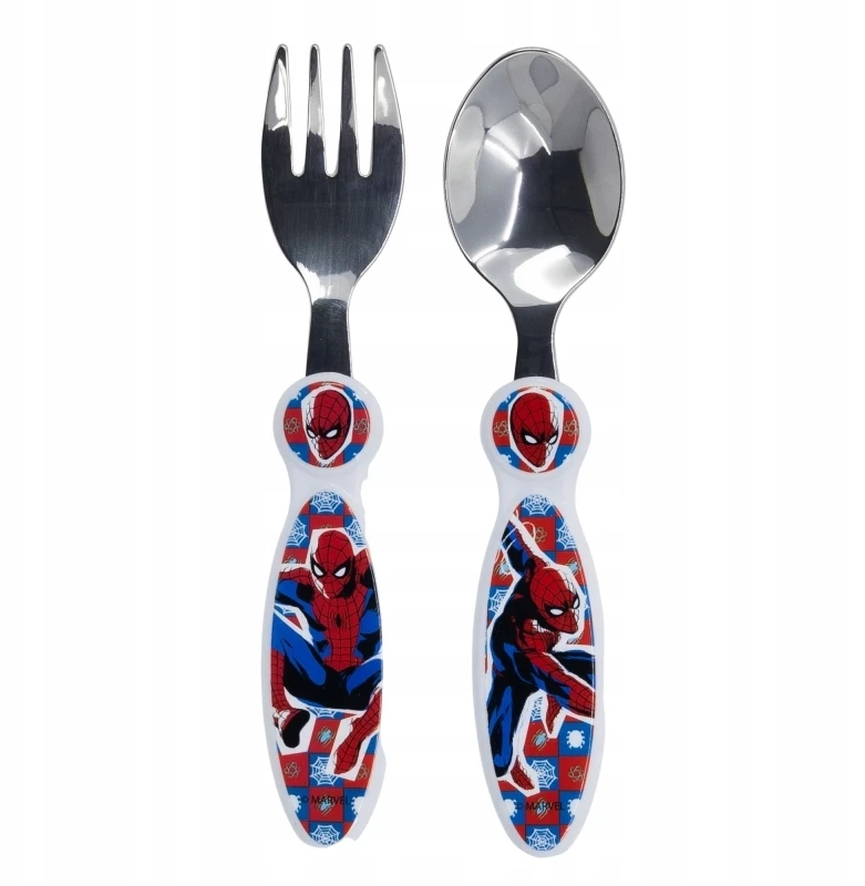 Stor SPIDERMAN VAIKŲ STALIO ĮRANKIAI NERŪDIJANČIO PLIENO BPA Šaukšto šakutė BE BPA