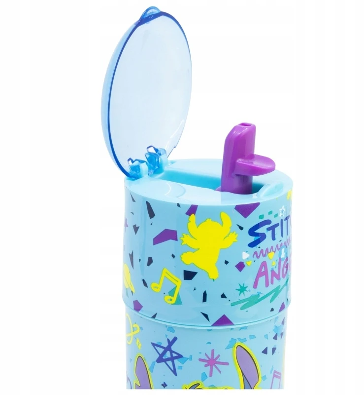 Stor „Disney Stitch“ – „Ecozen“ 350 ml buteliukas su snapeliu iš „Stitch & Angel“ kolekcijos