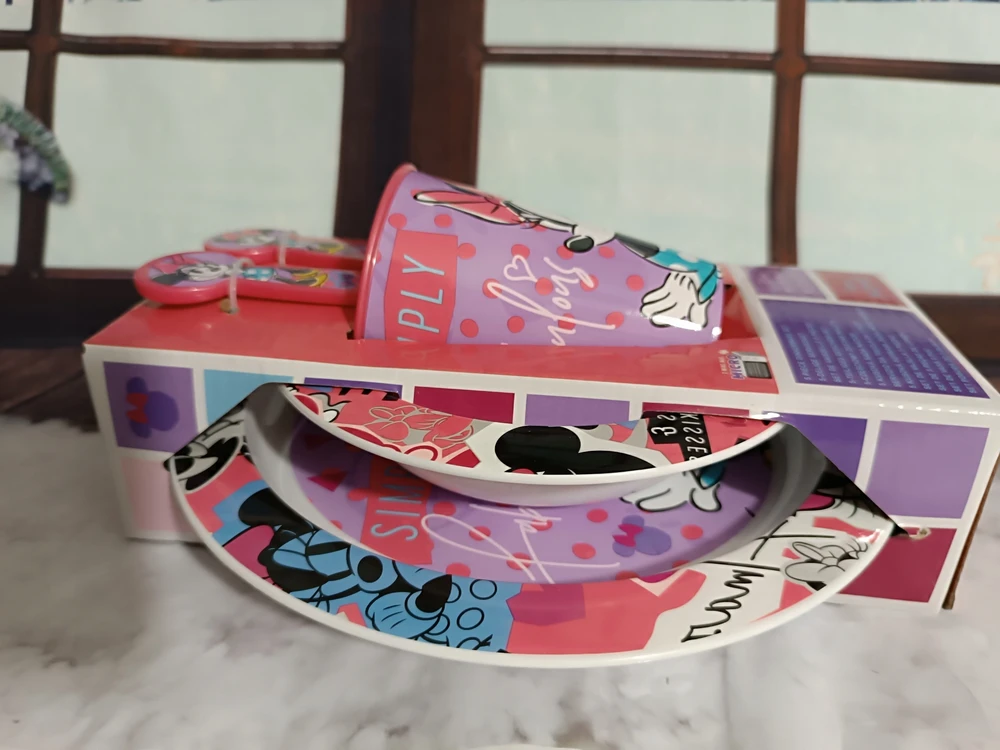 Stor Vaikiškas rinkinys Peliukas Mikis lėkštė, puodelis, dubuo, stalo įrankiai, Disney