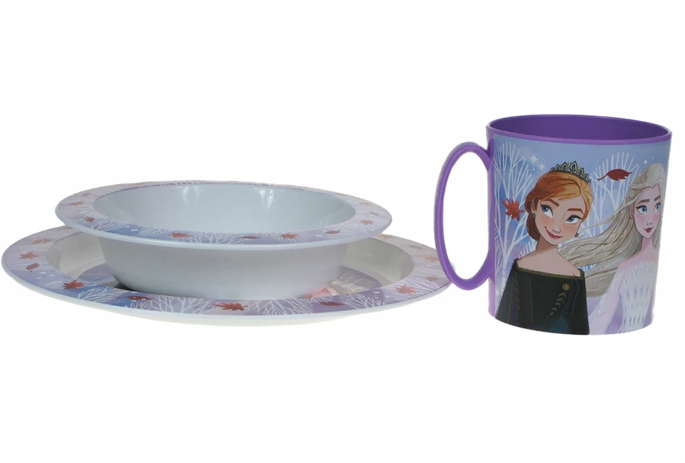 Stor Vaikiškas stalo reikmenų rinkinys (plastikas, tinkamas mikrobangų krosnelėje) Frozen (22269)
