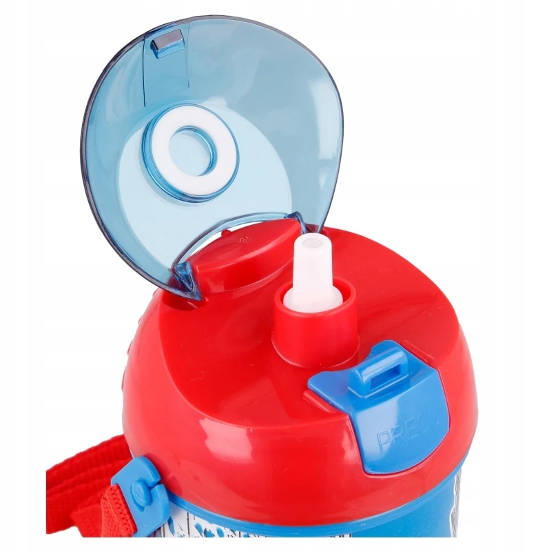 Stor Vandens gertuvė su šiaudeliu Spider-man 450ml, su dirželiu