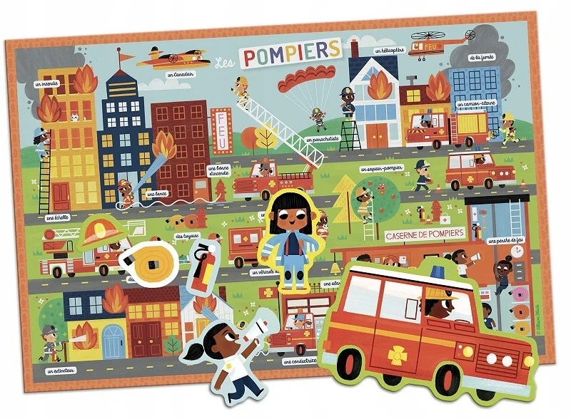STRAŻACY magnesy 30 vnt. straż pożarna AUZOU 3+