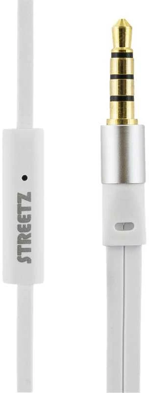 STREETZ ausinės, 3,5 mm, mikrofonas, baltos HL-W101