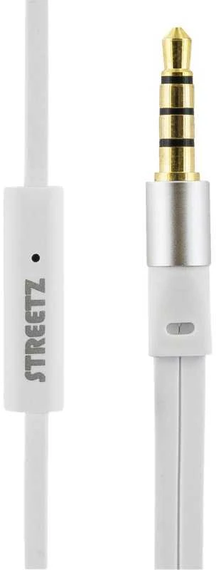 STREETZ ausinės, su mikrofonu, 3.5mm, baltos HL-W103