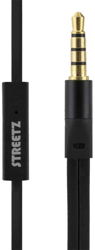 STREETZ ausinės, su mikrofonu, 3.5mm, juodos HL-W102