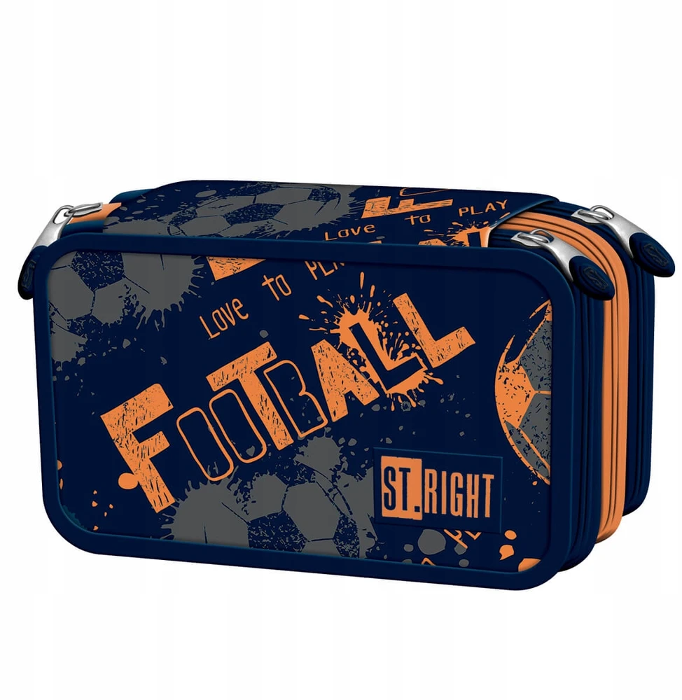 St.Right Daugiafunkcis 3 skyrių penalas su futbolo tema ir priedais