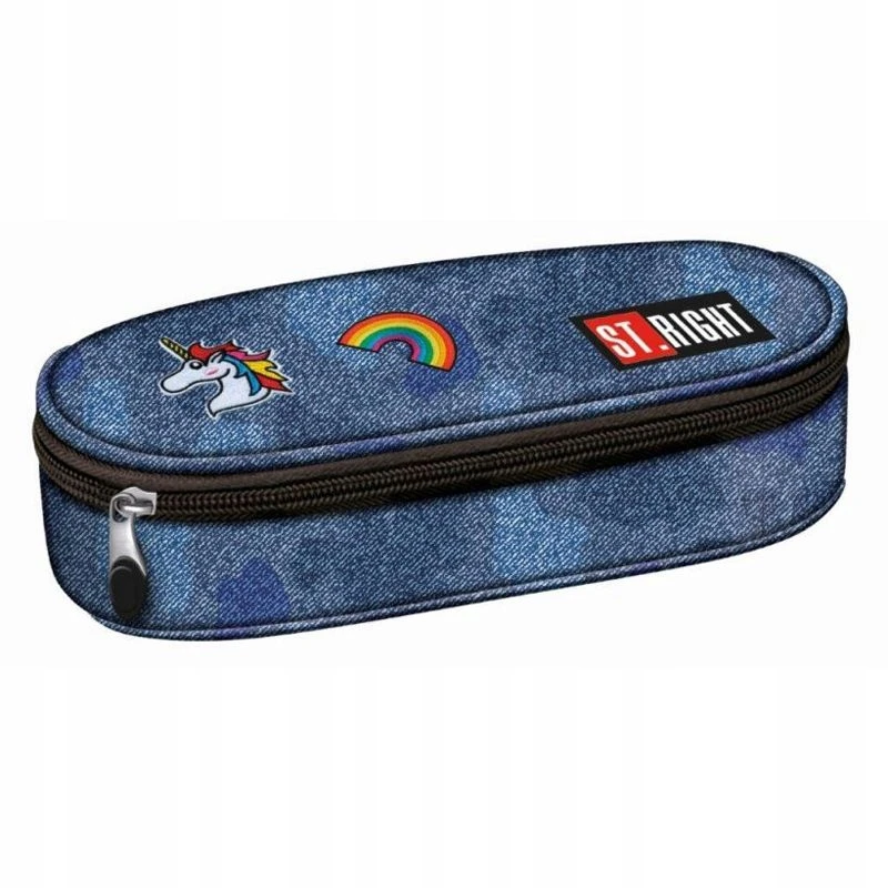 St.right Jeans & Badges Pc - Mokyklinis penalas su kišenėmis
